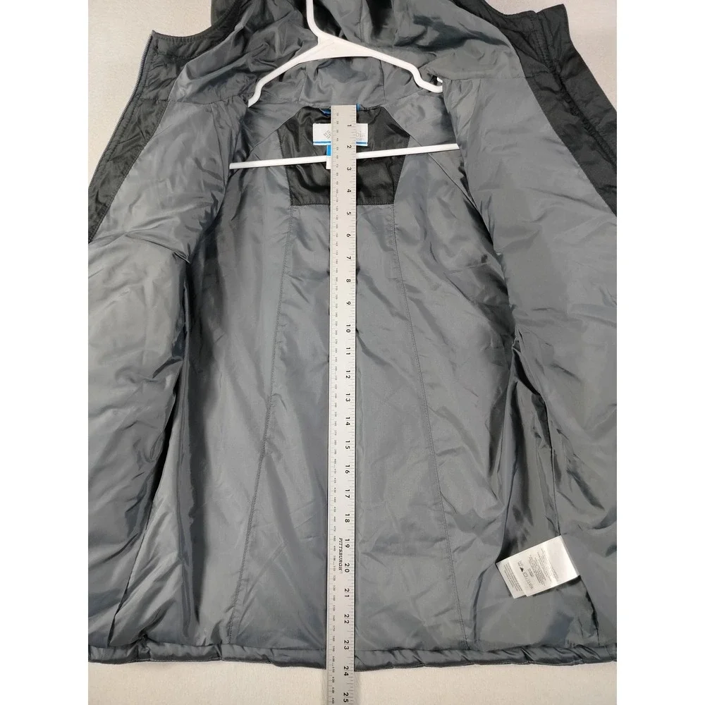 Columbia Jacket Youth Medium 10/12 Gray Hooded Puffer Insulated‎ Winter Gorpcore